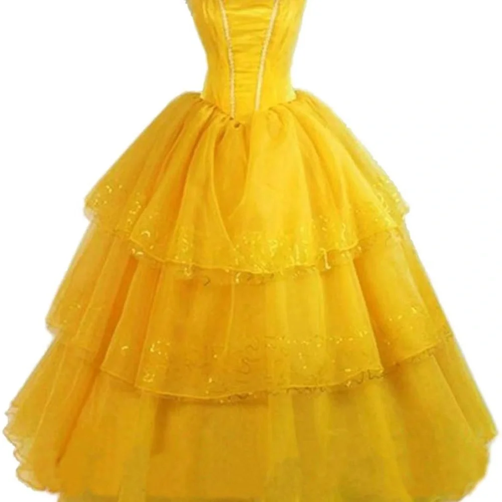 Beautiful BELLE ball gown designed as the love action ball scene! Its so floofy - Picture 1 of 8